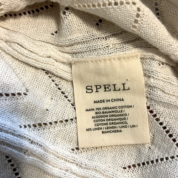 NWT Spell Lou Lou Knit Midi Skirt in Snow size small - Picture 10 of 11